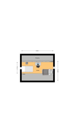 Plattegrond - Van Stolberglaan 2, 7681 GC Vroomshoop - Tweede verdieping.jpg